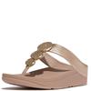 FIT FLOP WOMENS WEDGE STRAP SANDAL - BEIGE METALLIC